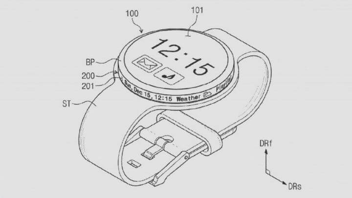 brevet montre samsung ecran incurve